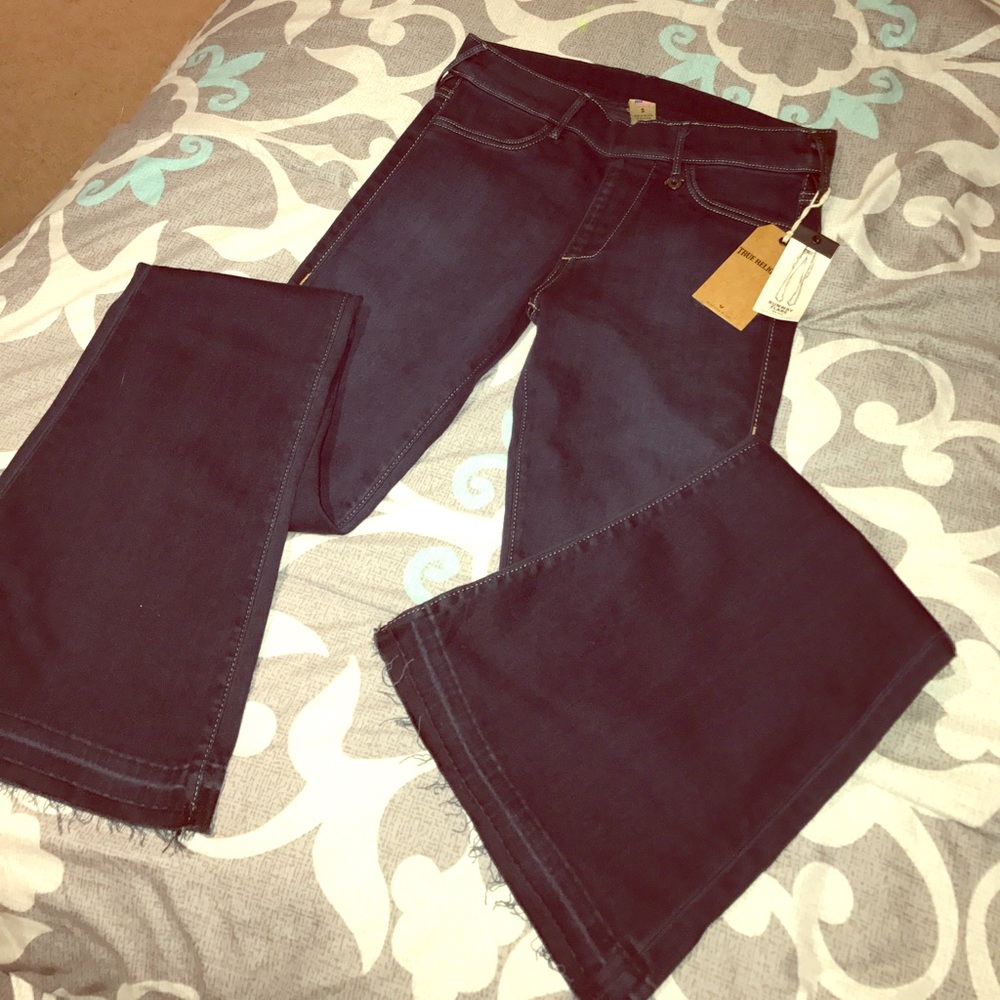 True Religion Runway Flare jeggings dark wash