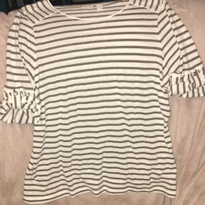 Chico's Striped Quarter Sleeve size 3 (16)