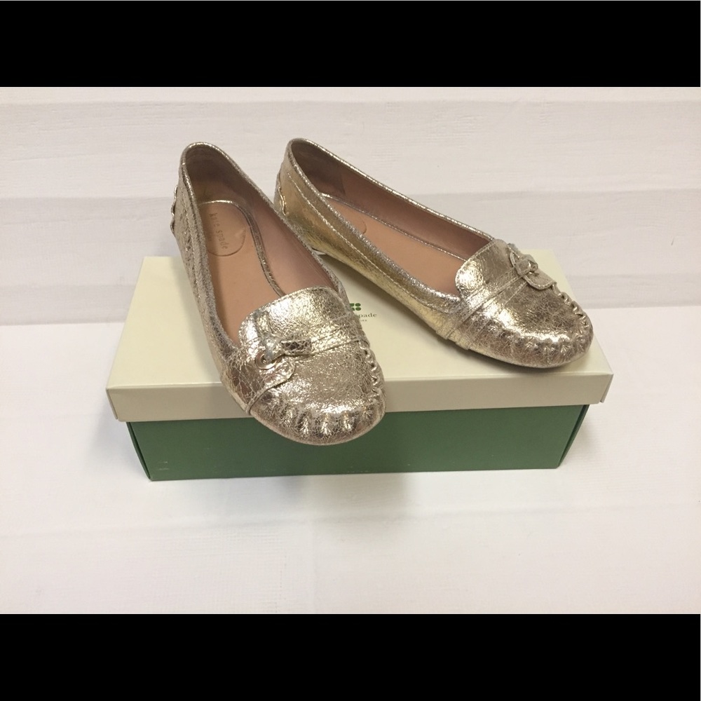 Kate Spade Laura Crinkle Metallic Flat
