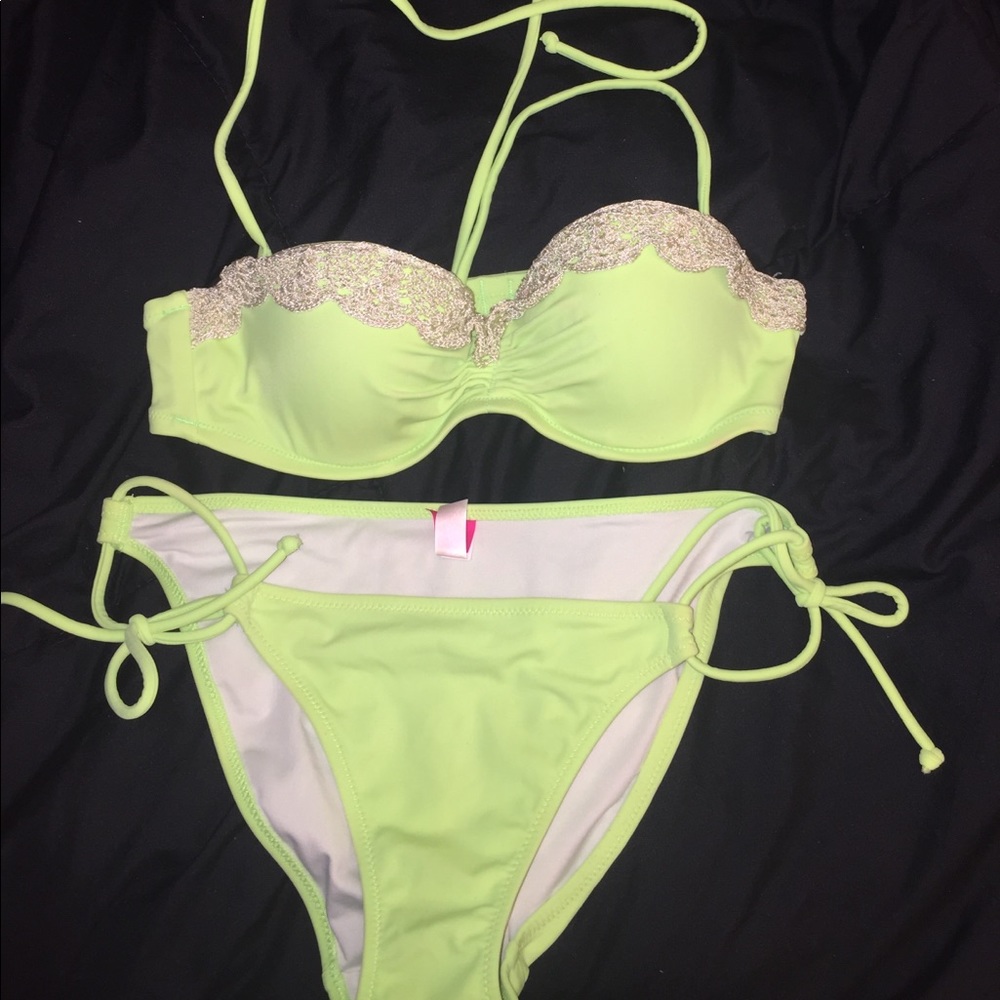 Lime green Victoria's Secret swimsuit