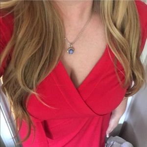 Gorgeous red wrap dress great for work or HH!