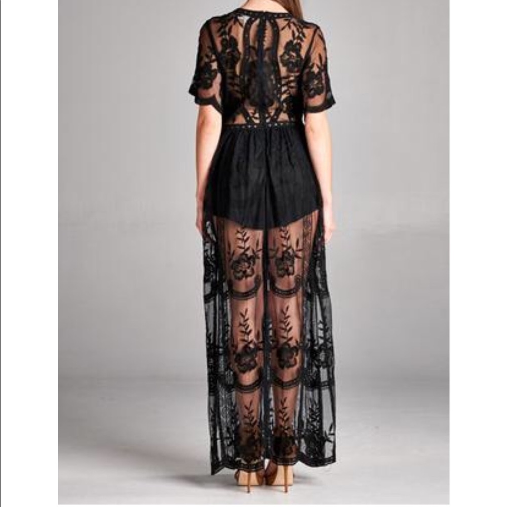 🌼Black Lace maxi dress🌼 - Picture 3 of 5