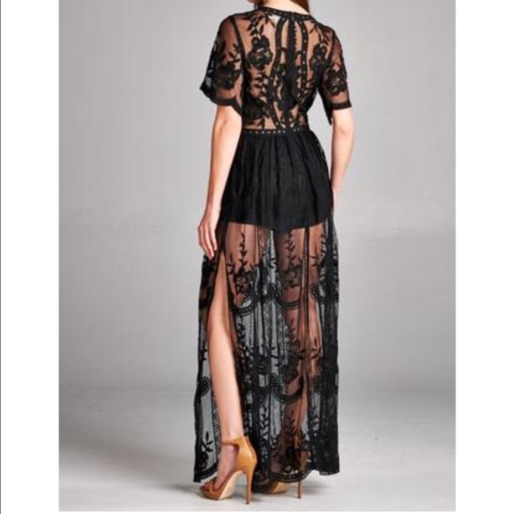 🌼Black Lace maxi dress🌼 - Picture 4 of 5