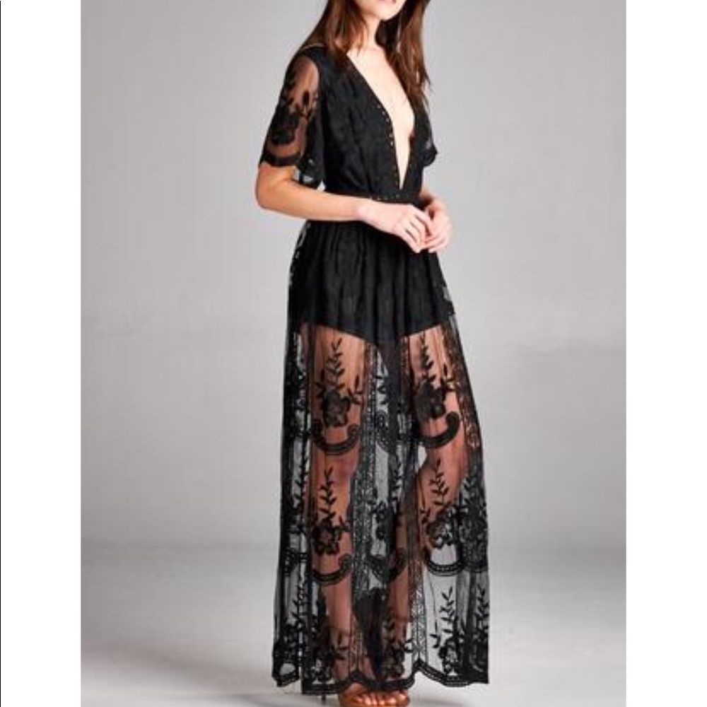 🌼Black Lace maxi dress🌼 - Picture 5 of 5