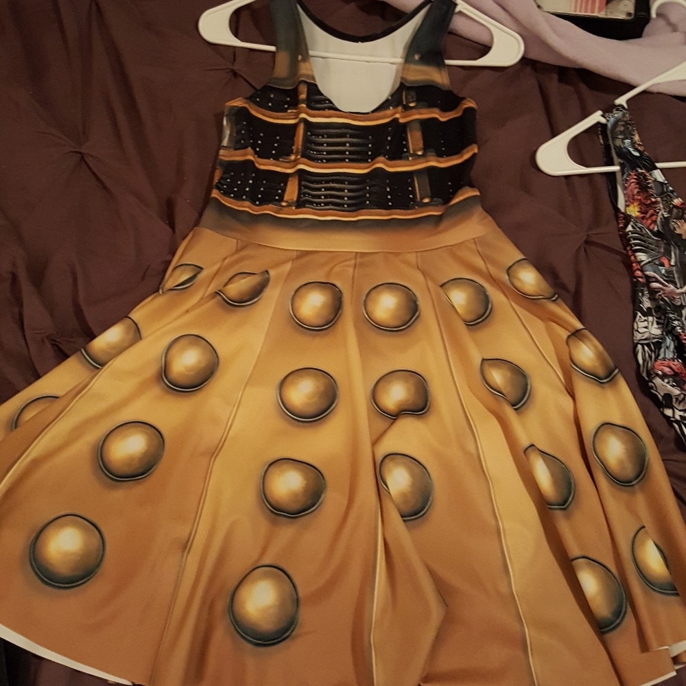 Dalek Resversible Scoop Skater dress
