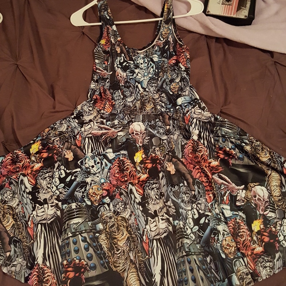 Monster Mayhem Double Scoop Skater dress
