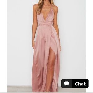 Dusty pink maxi dress
