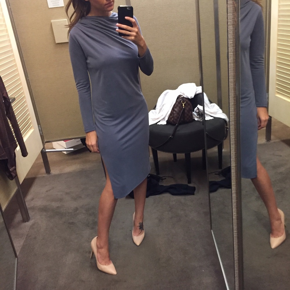 Grey top shop dress