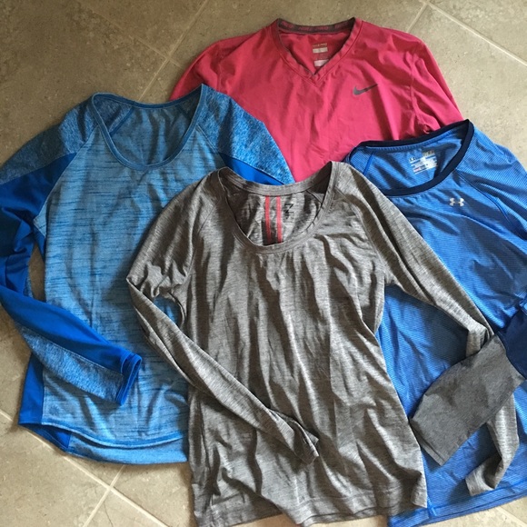 Nike Tops - Size medium athletic long sleeve shirt bundle