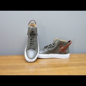 Buscemi Olive Leather 100MM Sneakers