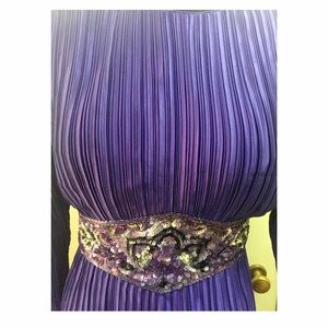 Vintage Purple Cocktail Gown with Belt