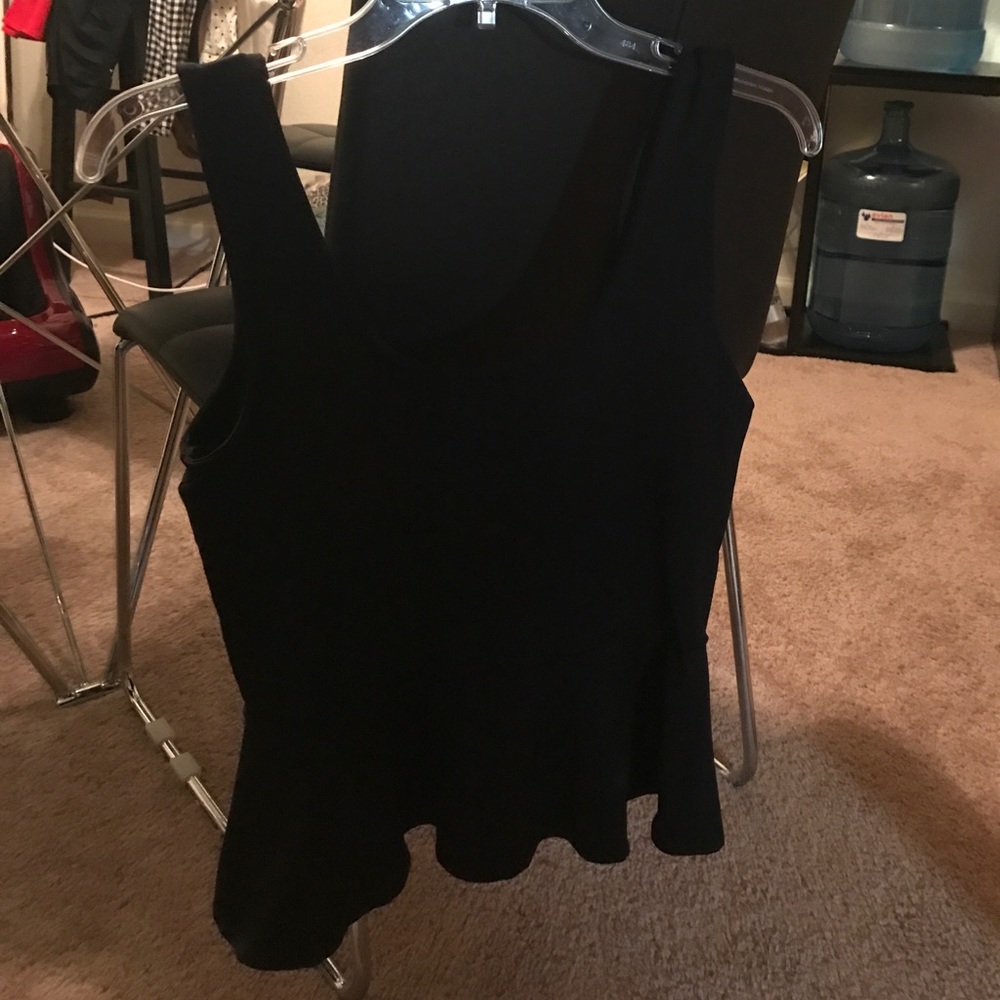 Black peplum Bebe top