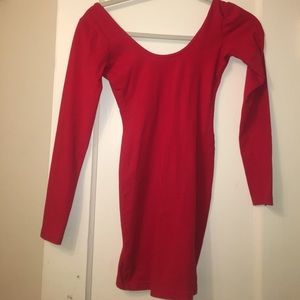 Red body con American Apparel dress