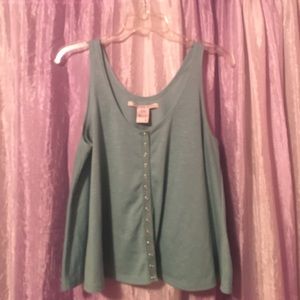 Button summer tank top