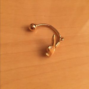 18K Bunny Gold Plated Dangle Belly Naval Ring