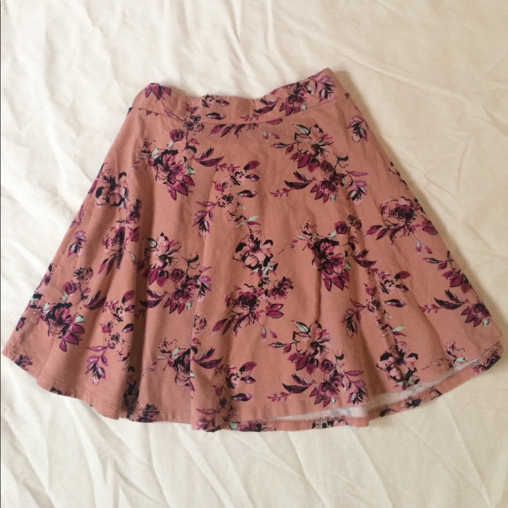 Charlotte Russe Floral Skater Skirt
