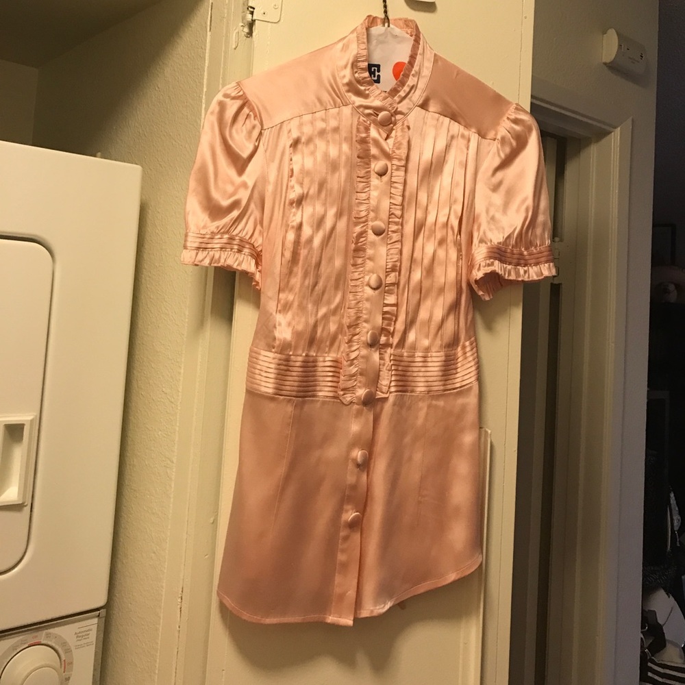 Bebe Satin pink blouse