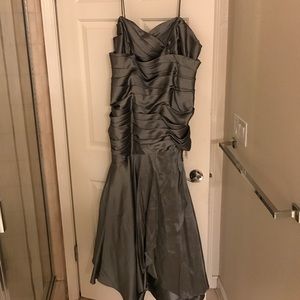 Bridesmaid gown dark grey