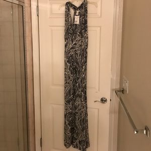 H and M black white paisley dress