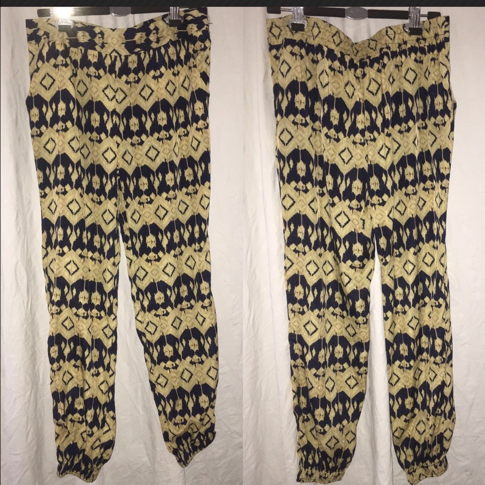 BooHoo Tribal Print Trouser Joggers, Sz L