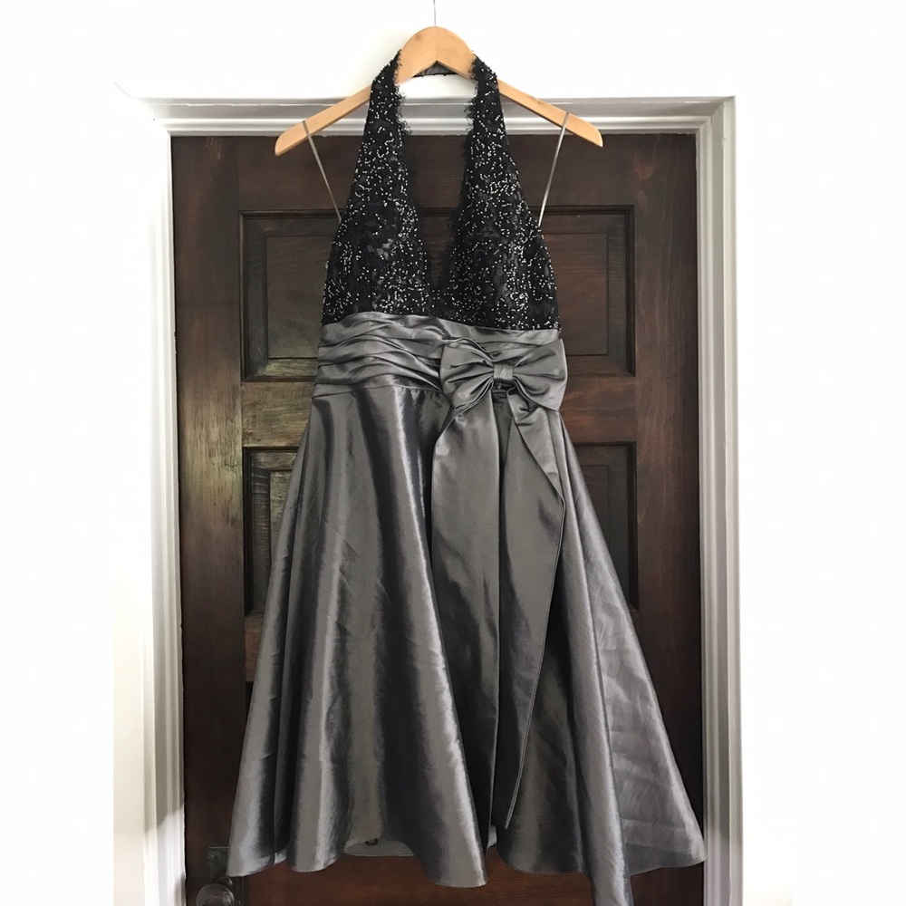 Nordstrom Grey &a Black tea length dress