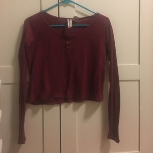 longer sleeve crop top