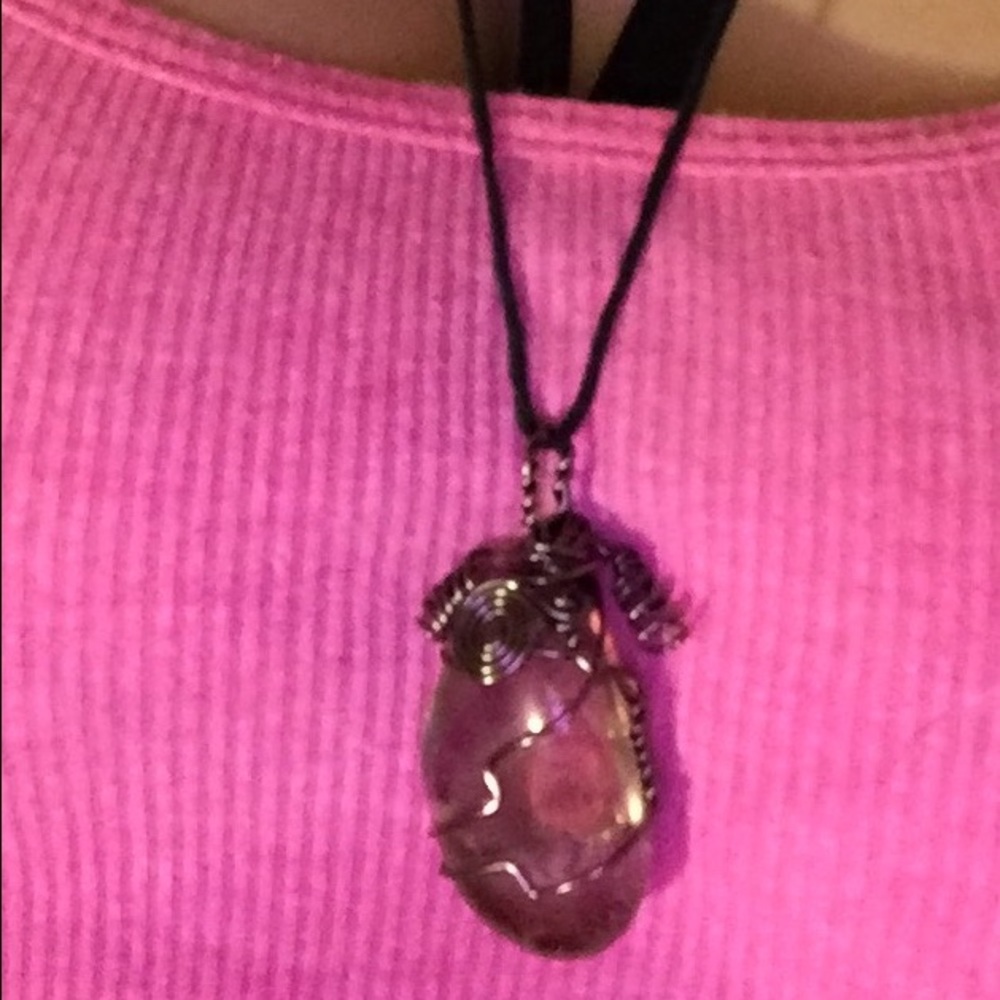 BIG Smoky quartz wire wrapped pendant