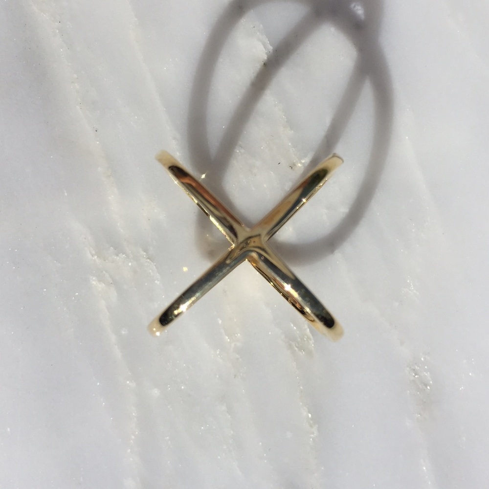 Sterling Silver (.925) Basic X Ring