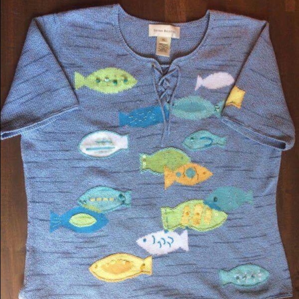 Susan Bristol Hand Embroidered Sweater