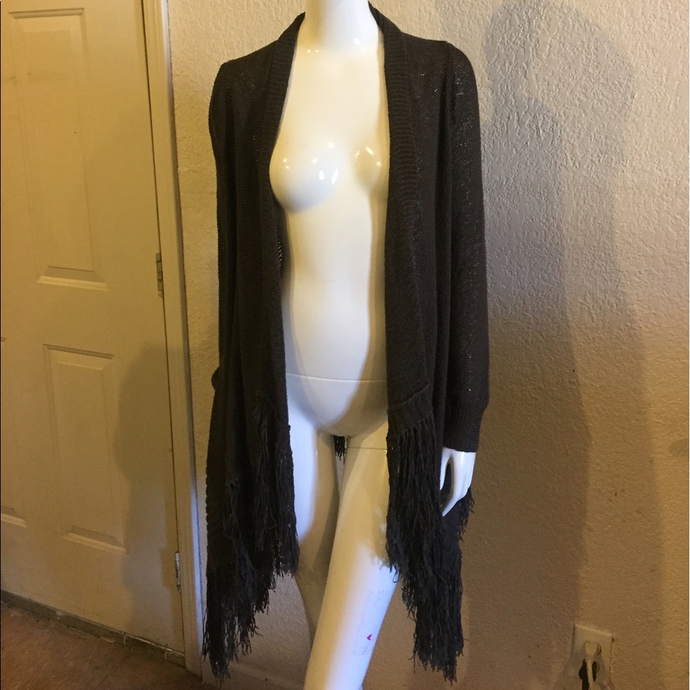 FINAL $🆕 ✨BCBGMAXAZRIA ✨soho fringe cardigan✨ - Picture 4 of 8