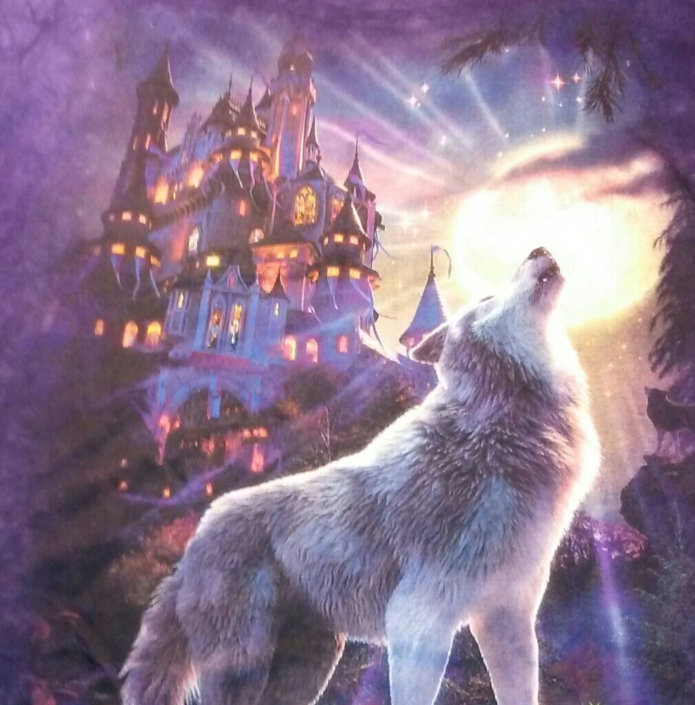 Purple Tie Dye wolf shirt