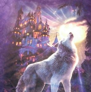 Purple Tie Dye wolf shirt