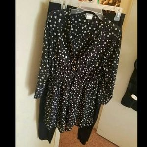 Heart Maternity Blouse with black Leggings