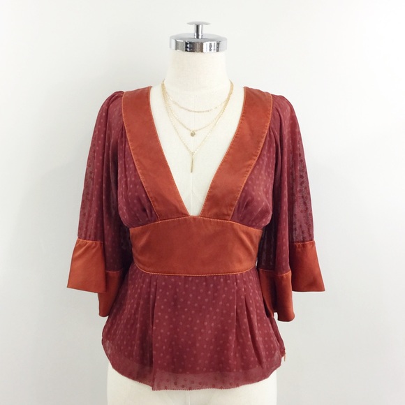 [ catherine malandrino ] silk kimono dot shirt - Picture 2 of 8