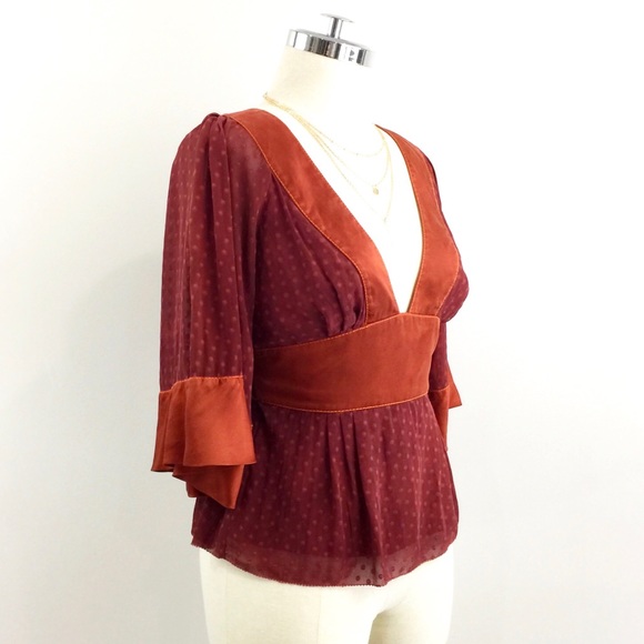 [ catherine malandrino ] silk kimono dot shirt - Picture 3 of 8