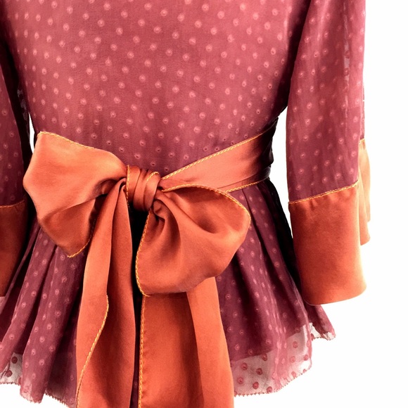 [ catherine malandrino ] silk kimono dot shirt - Picture 6 of 8