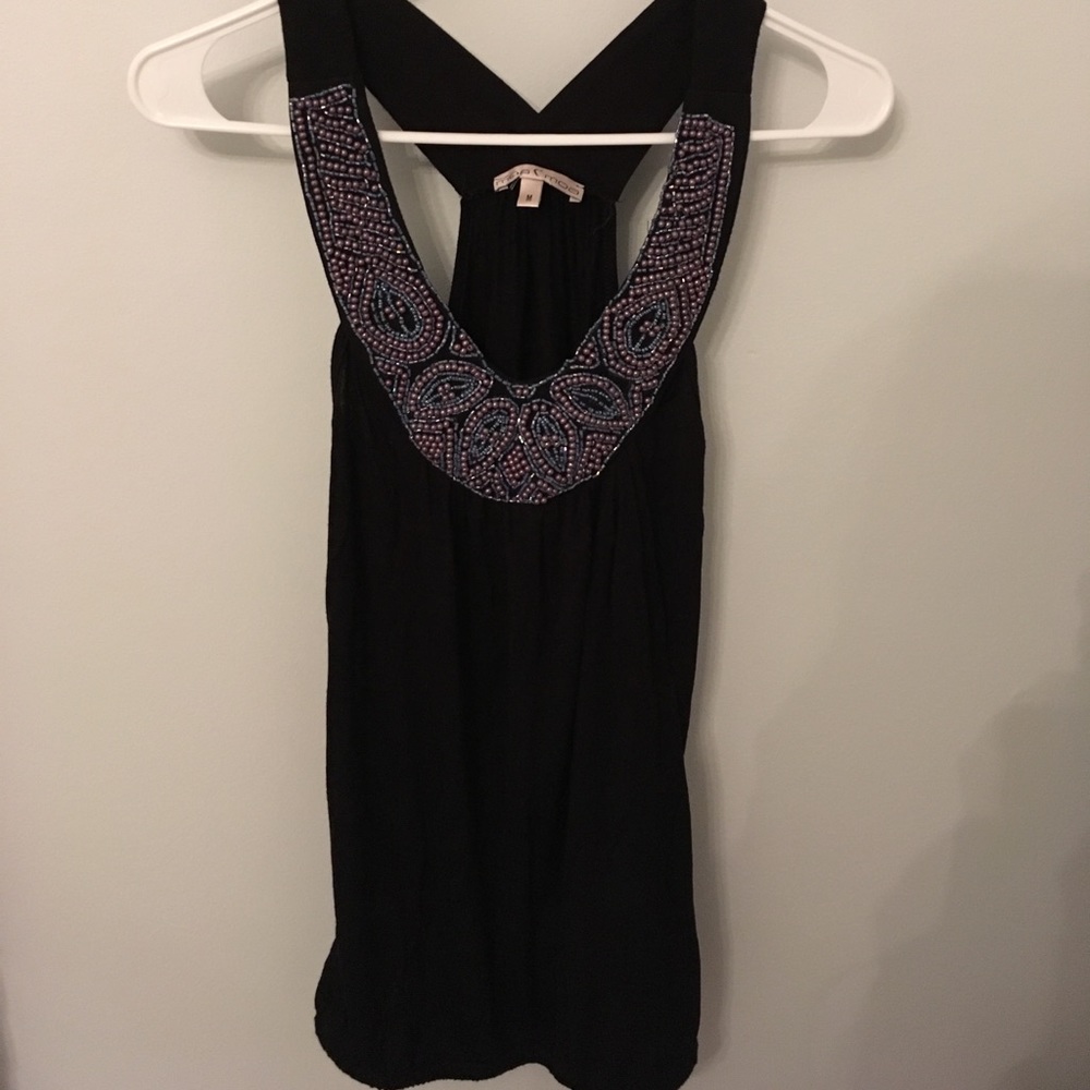 Beaded Black Top