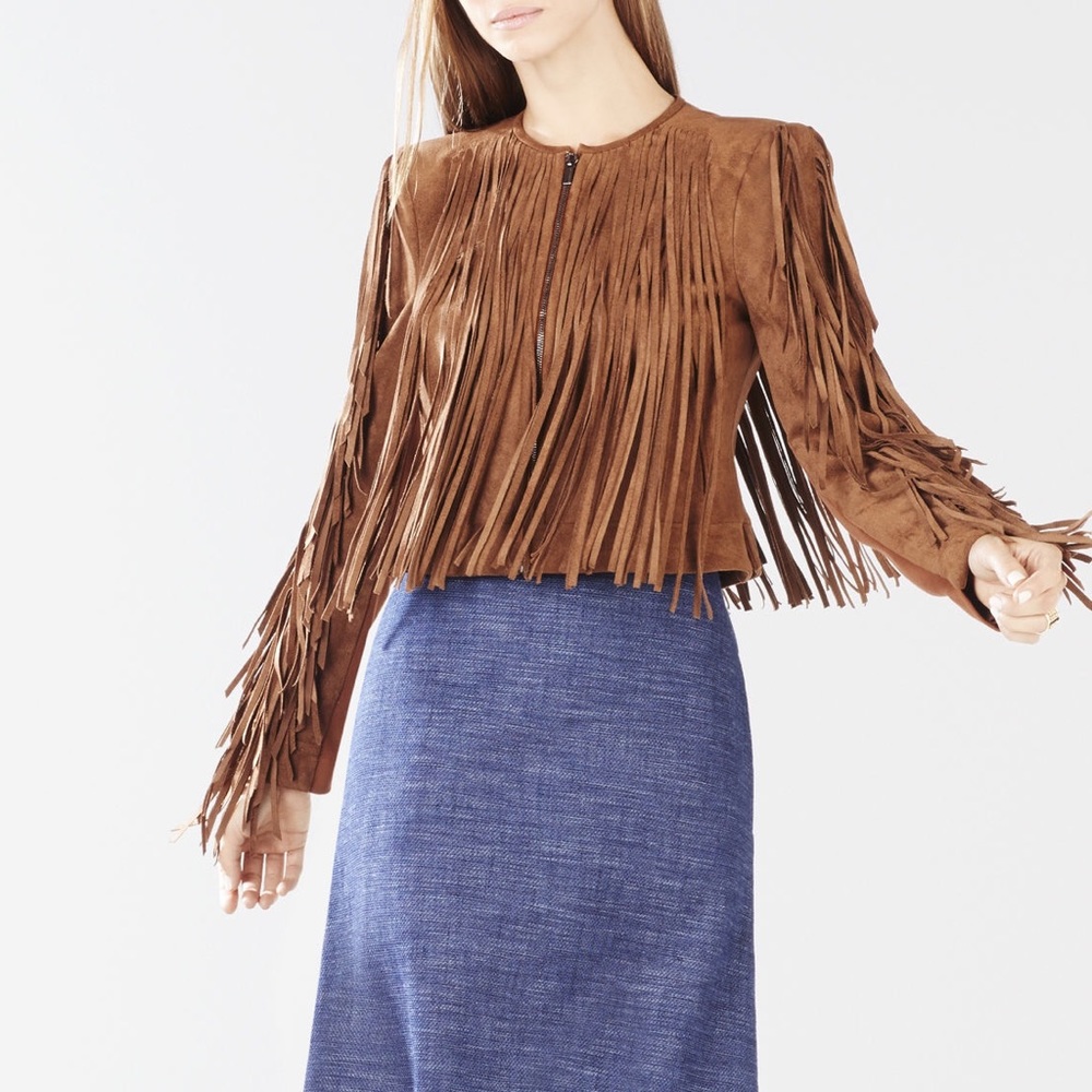 🆕✨BCBGMAXAZRIA ✨Farrell fringe jacket