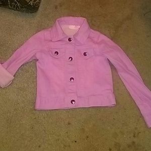 Pink button up light jacket