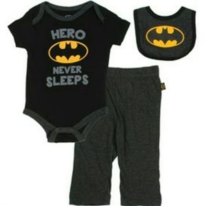BATMAN 3PC BABY OUTFIT