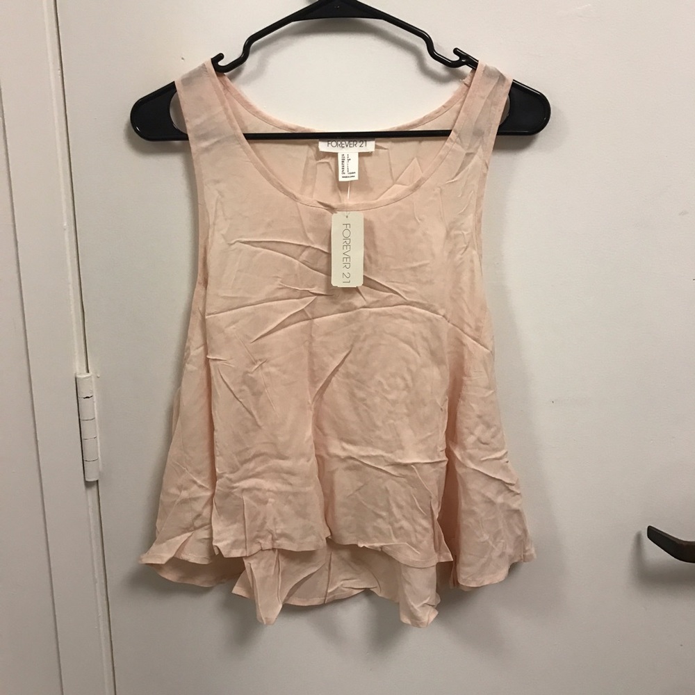 Peach Flowy Tank Top NWT