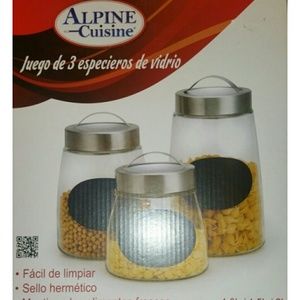 3pc Glass storage containers