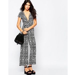 QED London wide leg festival jumpsuit