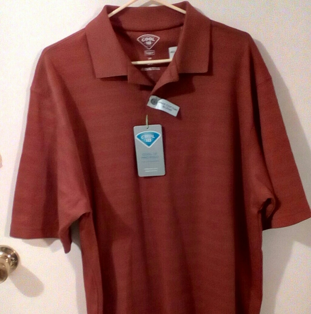 *** SOLD *** Men's Haggar Polo Shirt Size L NEW
