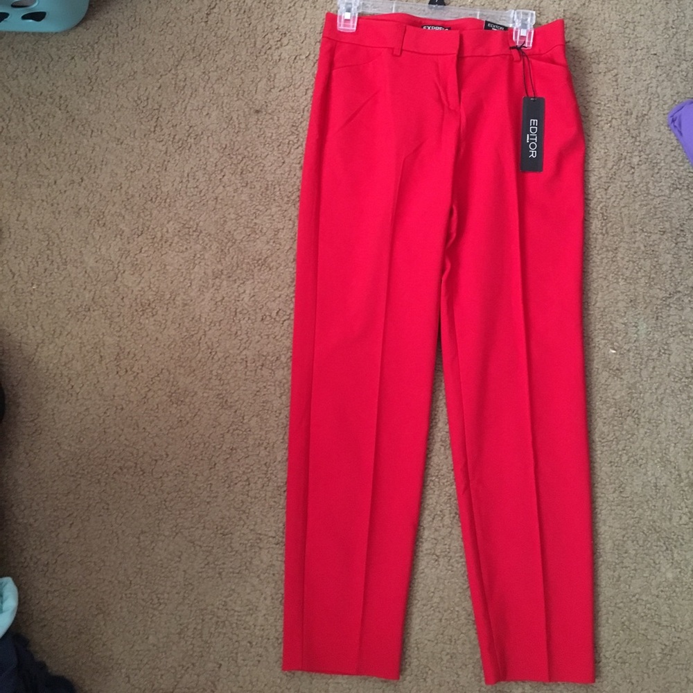 NEW Express red ankle pants