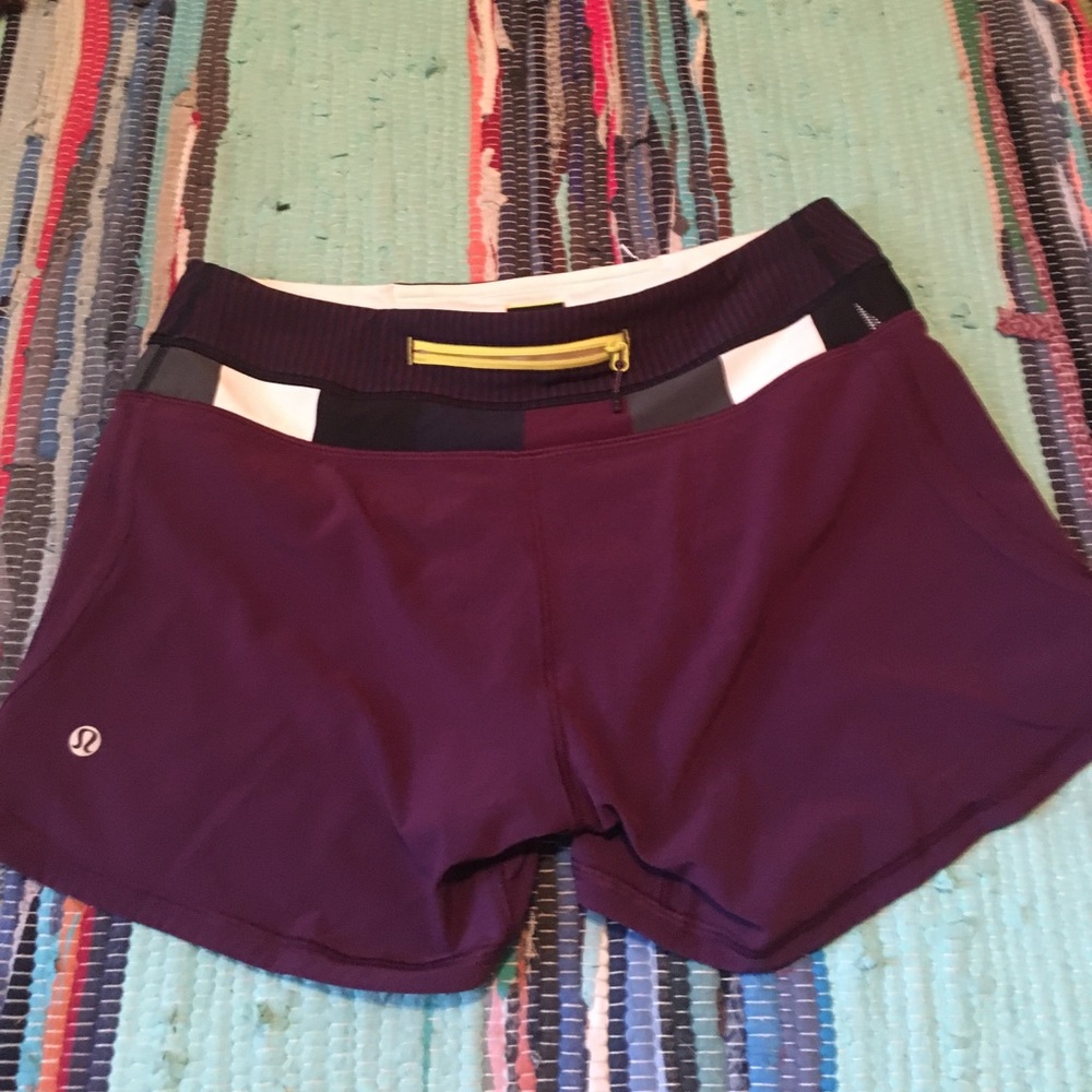 Lululemon purple jogging shorts