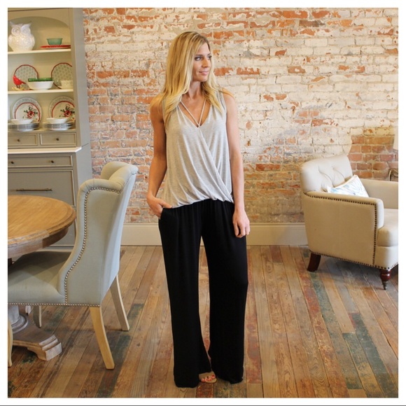 Black soft comfy flare pant - Picture 2 of 4