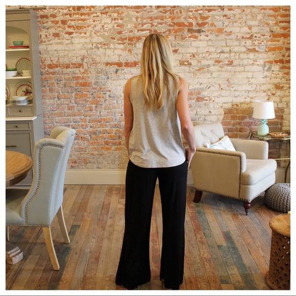 Black soft comfy flare pant - Picture 4 of 4