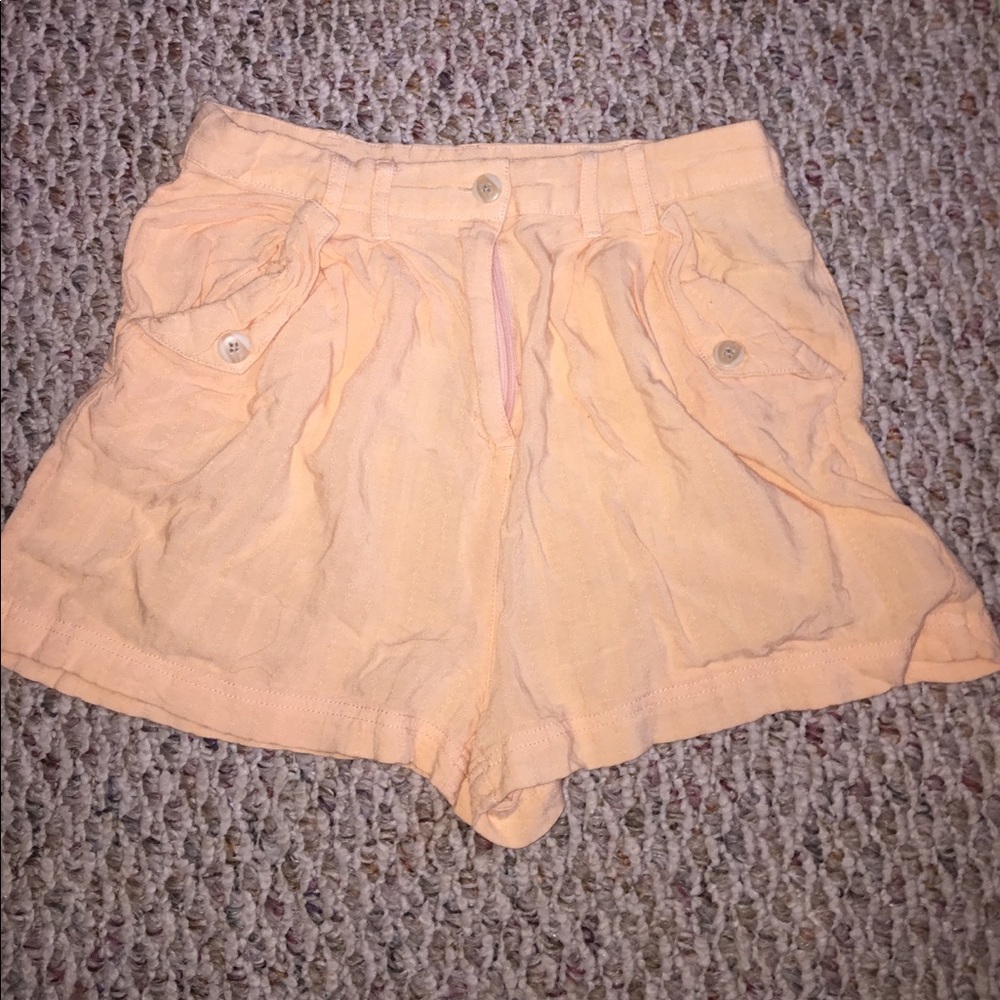 Pastel pink flowy shorts