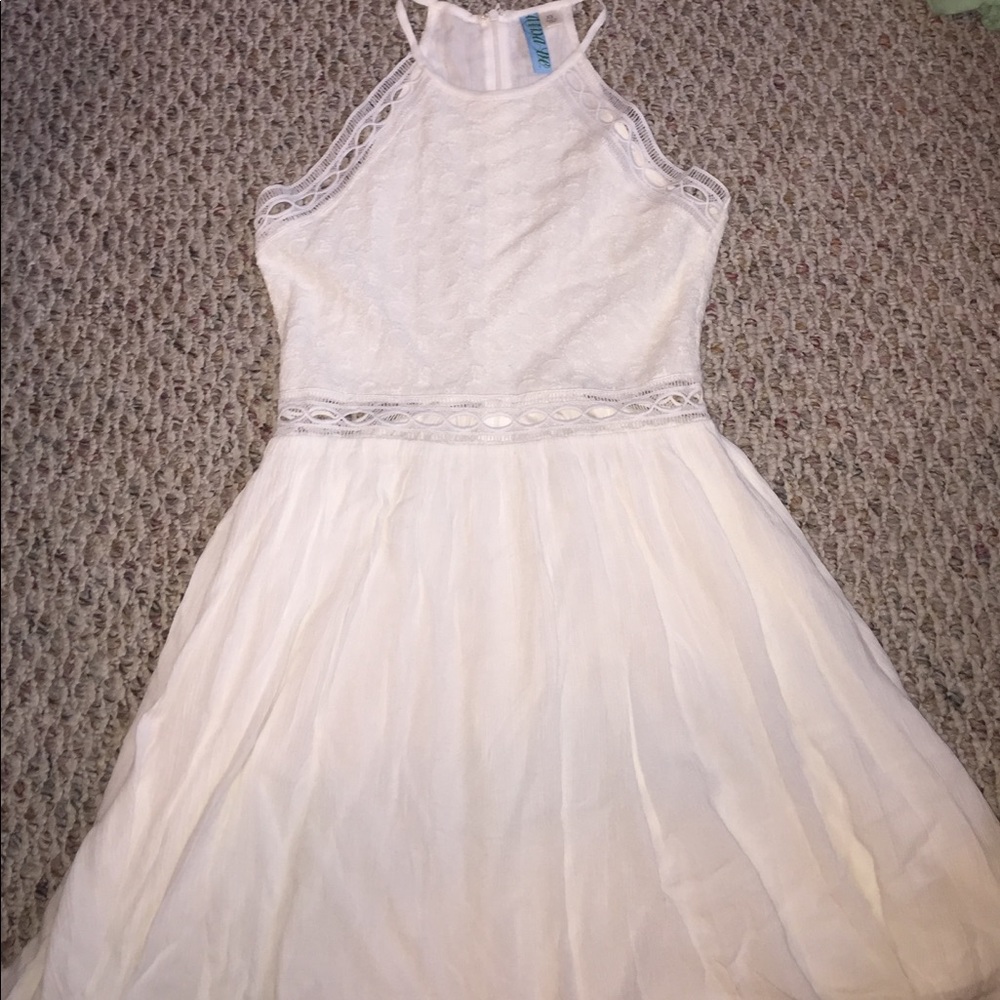 Beautiful white dress for graduation